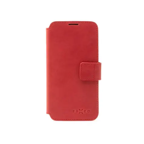 FIXED ProFit Kožené pouzdro typu kniha pro Apple iPhone 15 Pro Max červená