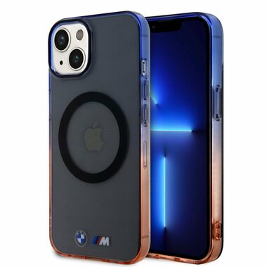 BMW "M" Collection IML Gradient Bumper MagSafe Kryt pro Apple iPhone 15 Plus šedá