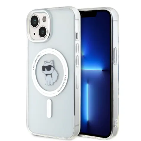 Karl Lagerfeld IML Choupette MagSafe Zadní Kryt pro Apple iPhone 15 čirá