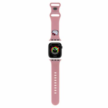 Hello Kitty Liquid Silicone Kitty Head Logo Řemínek pro Apple Watch 38/40mm růžová