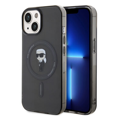 Karl Lagerfeld IML Ikonik MagSafe Zadní Kryt pro Apple iPhone 15 černá