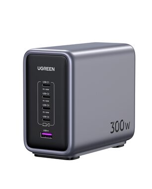 UGREEN USB-A & USB-C Rychlonabíječka GaN 300W / 4x USB-C / 1x USB-A