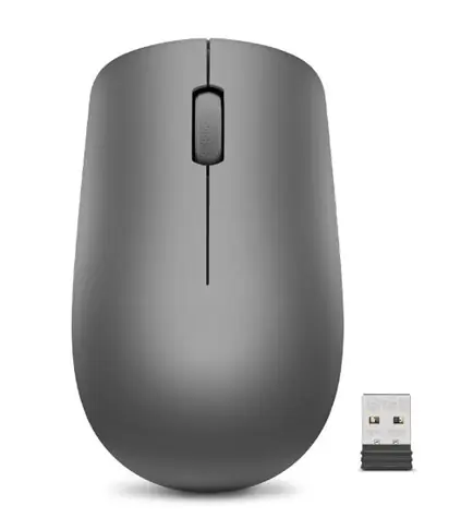 Lenovo 530 šedá / Bezdrátová myš / 1200 DPI / 2.4GHz Nano USB dongle / 1x AA