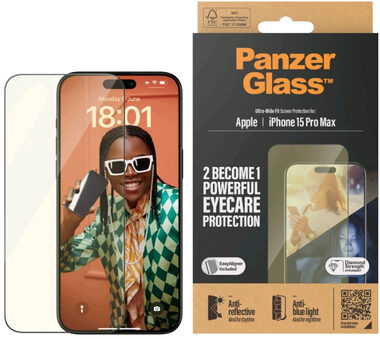 PanzerGlass UWF EyeCare Ochranné sklo pro Apple iPhone 15 Pro Max 