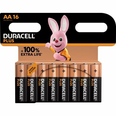 DURACELL - Alkaline Plus Extra Life MN1500/LR06 16 ks