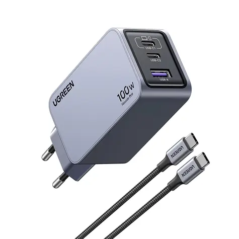 UGREEN Nexode 3-port GaN Rychlonabíječka 100 W / 2x USB-C / USB