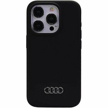 Audi Silicone Zadní Kryt pro Apple iPhone 15 Pro Max černá