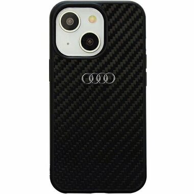 Audi Carbon Fiber Zadní Kryt pro Apple iPhone 14 černá 