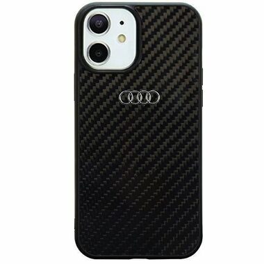 Audi Carbon Fiber Zadní Kryt pro Apple iPhone 11/XR černá 