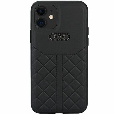 Audi Genuine Leather Zadní Kryt pro Apple iPhone 11/XR černá