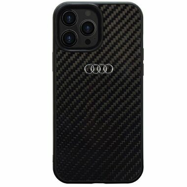 Audi Carbon Fiber Zadní Kryt pro Apple iPhone 13 Pro Max černá 