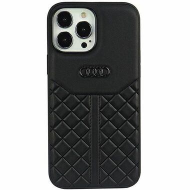 Audi Genuine Leather Zadní Kryt pro Apple iPhone 13 Pro Max černá