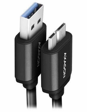 AXAGON BUMM3-AM10AB SPEED Datový kabel USB-A 3.2 - microUSB 1m černá