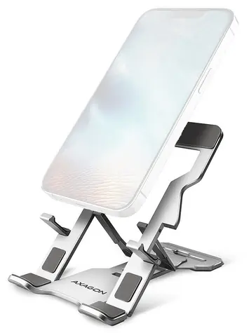 AXAGON STND-M, hliníkový stojan pro telefony a tablety 4" - 10.5", 5 nastavitelných úhlů