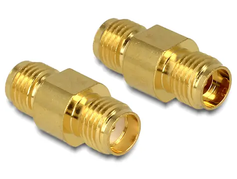 DeLock Adaptér SMA Jack - SMA Jack zlatá