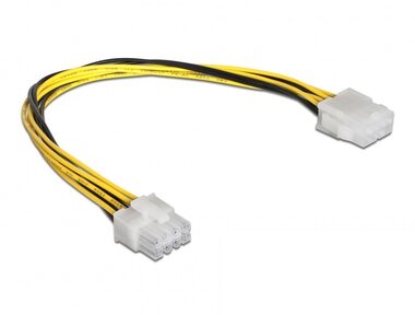 DeLock Kabel 8pin EPS (M) - 8pin EPS (F) 0.3m
