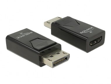 DeLock Adaptér DisplayPort 1.2 (M) - HDMI-A (F) černá