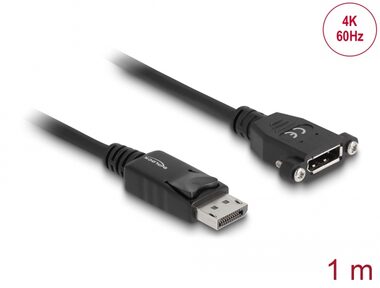 DeLock Kabel DisplayPort 1.2 (M) - DisplayPort 1.2 (F) 1m černá 