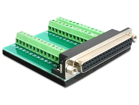 DeLock Adaptér Terminal Block - D-Sub 37 pin (F) zelená
