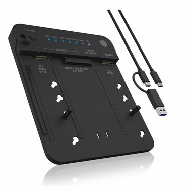 Icy Box IB-2913MCL-C31 černá / Klonovací stanice / M.2 & 2.5" & 3.5" / USB 3.2 Gen 2