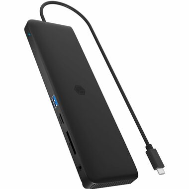 Icy Box IB-DK2116-C černá / Dokovací stanice / USB-A / USB-C / HDMI / DP / GLAN / AUX / SD