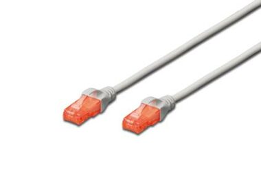 Digitus DK-1617-150 patch kabel UTP RJ45-RJ45 level CAT 6 15m šedá