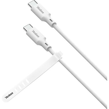 YENKEE YCU C115 WH SILIC Kabel USB-C (M) - USB-C (M) 1.5m bílá / 60W
