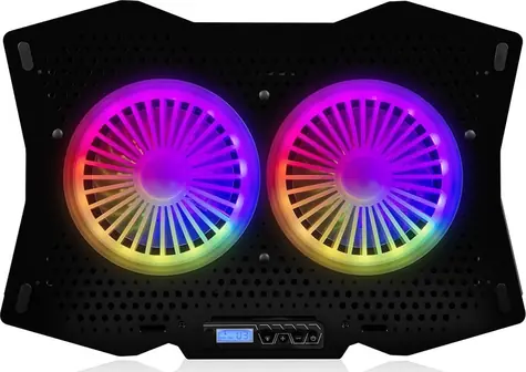 MODECOM Silent Fan CF18 černá / chladicí podložka na notebook do 18" / 2x 115mm ventilátor 