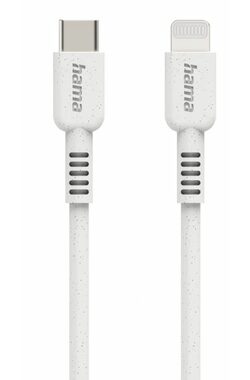 Hama 187284 Eco MFi kabel USB-C 2.0 (M) - Lightning (M) 1.0m bílá