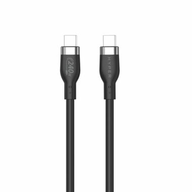 Hyper Nabíjecí kabel Silicone 240W USB-C (M) - USB-C (M) 1 m černá