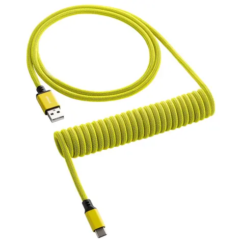 CableMod Classic Coiled Keyboard Cable USB-C - USB-A 1.5m Dominator Yellow / Kabel pro klávesnici