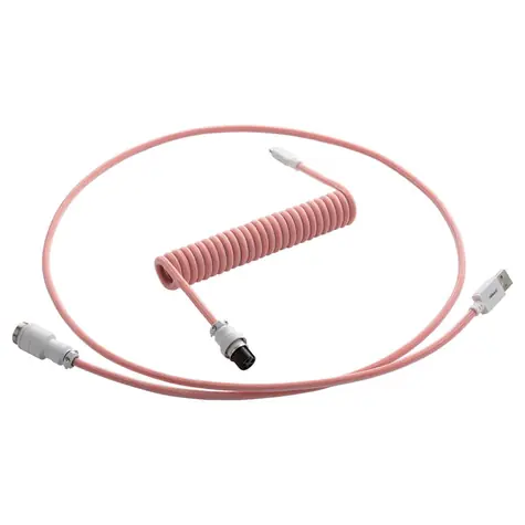 CableMod PRO Coiled Keyboard Cable USB-C - USB-A 1.5m Orangesicle / Kabel pro klávesnici