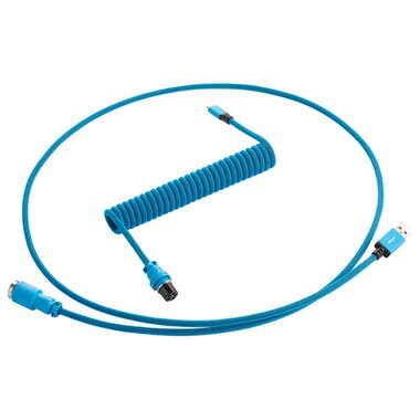CableMod PRO Coiled Keyboard Cable USB-C - USB-A 1.5m Spectrum Blue / Kabel pro klávesnici