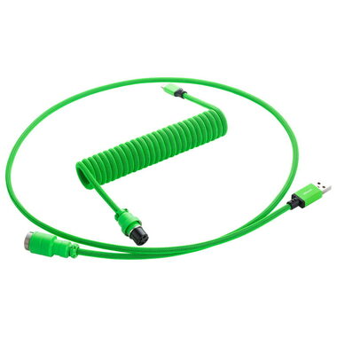CableMod PRO Coiled Keyboard Cable USB-C - USB-A 1.5m Viper Green / Kabel pro klávesnici