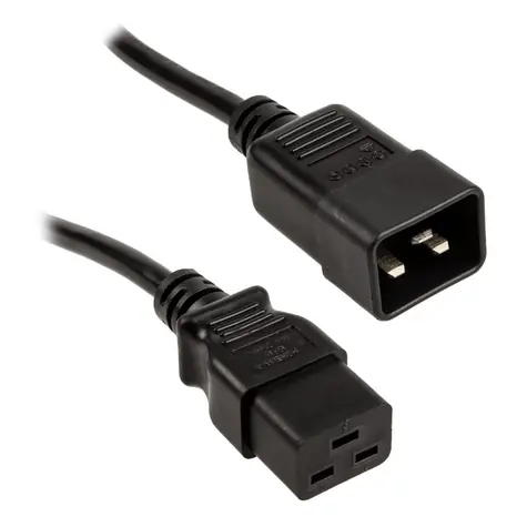 Kolink Prodlužovací kabel C20 na C19 - 1.8 m černá