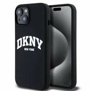 DKNY Liquid Silicone Arch Logo MagSafe Zadní Kryt pro Apple iPhone 14 černá