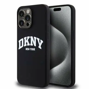 DKNY Liquid Silicone Arch Logo MagSafe Zadní Kryt pro Apple iPhone 12/12 Pro černá