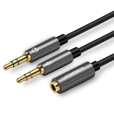 UGREEN AV140 Rozbočovač jack 3.5mm (F) - 2x jack 3.5mm (M) 28 cm