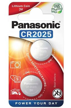 Panasonic Lithiová baterie CR2025 3V 2ks / blistr