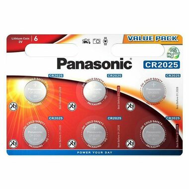 Panasonic Lithiová baterie CR2025 3V 6ks / blistr