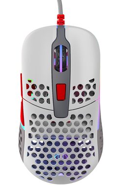 XTRFY M42 RGB retro / herní myš / optická / 16000DPI / 6 tlačítek / RGB / 2 velikosti / USB / 1.8m