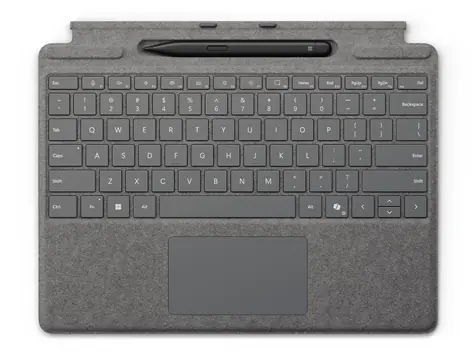 Microsoft Surface Pro Signature Keyboard + Pen 2024 (ENG) platinová / Klávesnice pro Surface Pro / pero / UK layout 