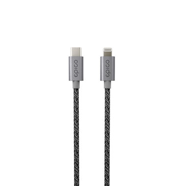 Epico pletený kabel USB-C na Lightning 60W 1.8m - vesmírně šedá