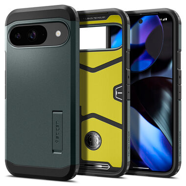 Spigen Tough Armor ochranný kryt pro Google Pixel 9 Pro/Pixel 9 abyss green