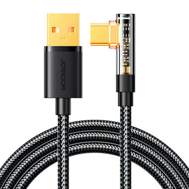 Joyroom S-UC027A6 Úhlový nabíjecí kabel USB-A (M) - USB-C (M) 3A 1.2m černá 