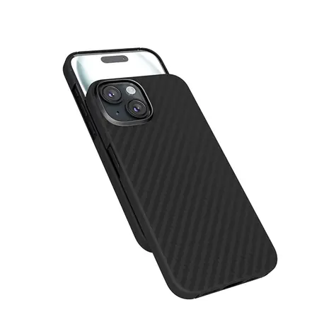 Epico Mag+ Carbon Case Zadní kryt s MagSafe pro iPhone 15 černá