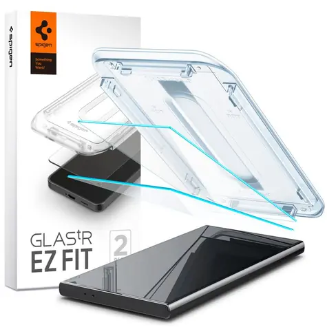 Spigen Glass tR EZ Fit HD ochranné sklo pro Samsung Galaxy S24 Ultra 2ks čirá 