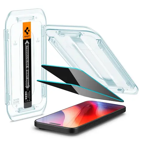 Spigen Glass tR EZ Fit (Privacy) 2 Pack ochranné sklo pro Apple iPhone 16 Pro Max čirá