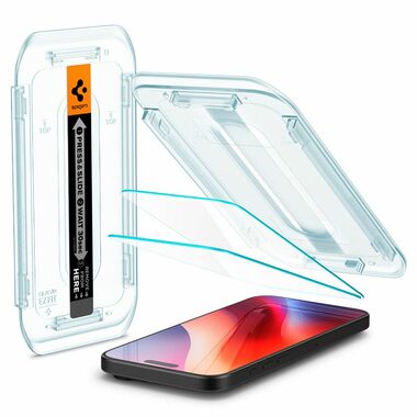 Spigen Glass tR EZ Fit 2 Pack ochranné sklo pro Apple iPhone 16 Pro čirá