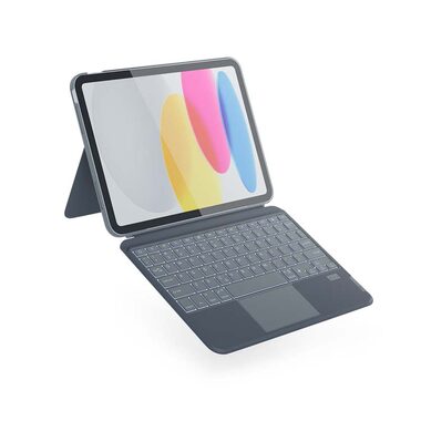 Epico Backlit Keyboard Case kryt s klávesnicí pro Apple iPad 10.9" (2022) - němčina šedá